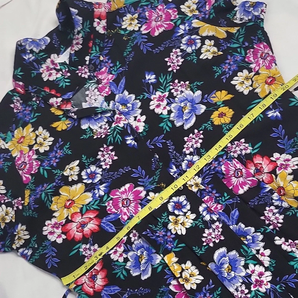 Time and Tru floral button-down dress sz XXL 20 - Picture 7 of 13